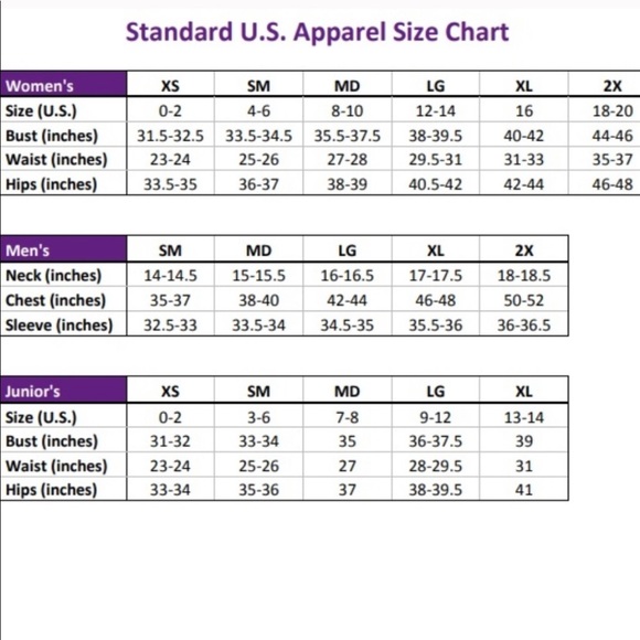 Size Chart Reference - Picture 2 of 3